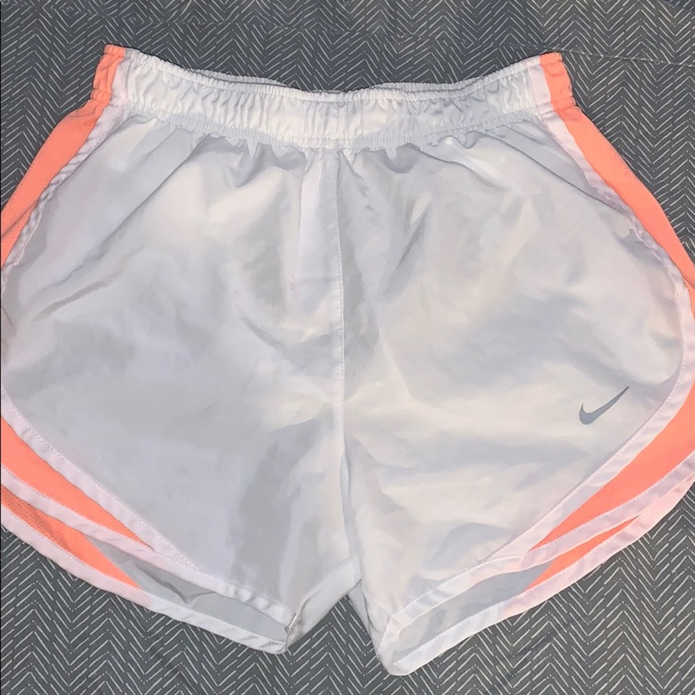 3” Dry Tempo Core Running Shorts in White W/Orange